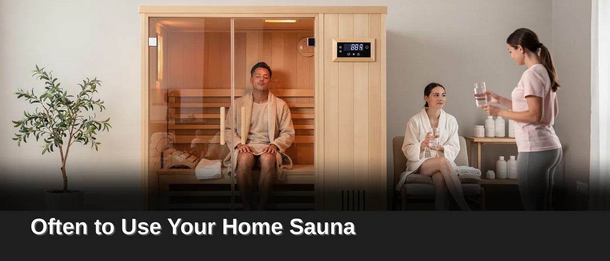 Two to four sessions per week suits most healthy adults using a home sauna, according