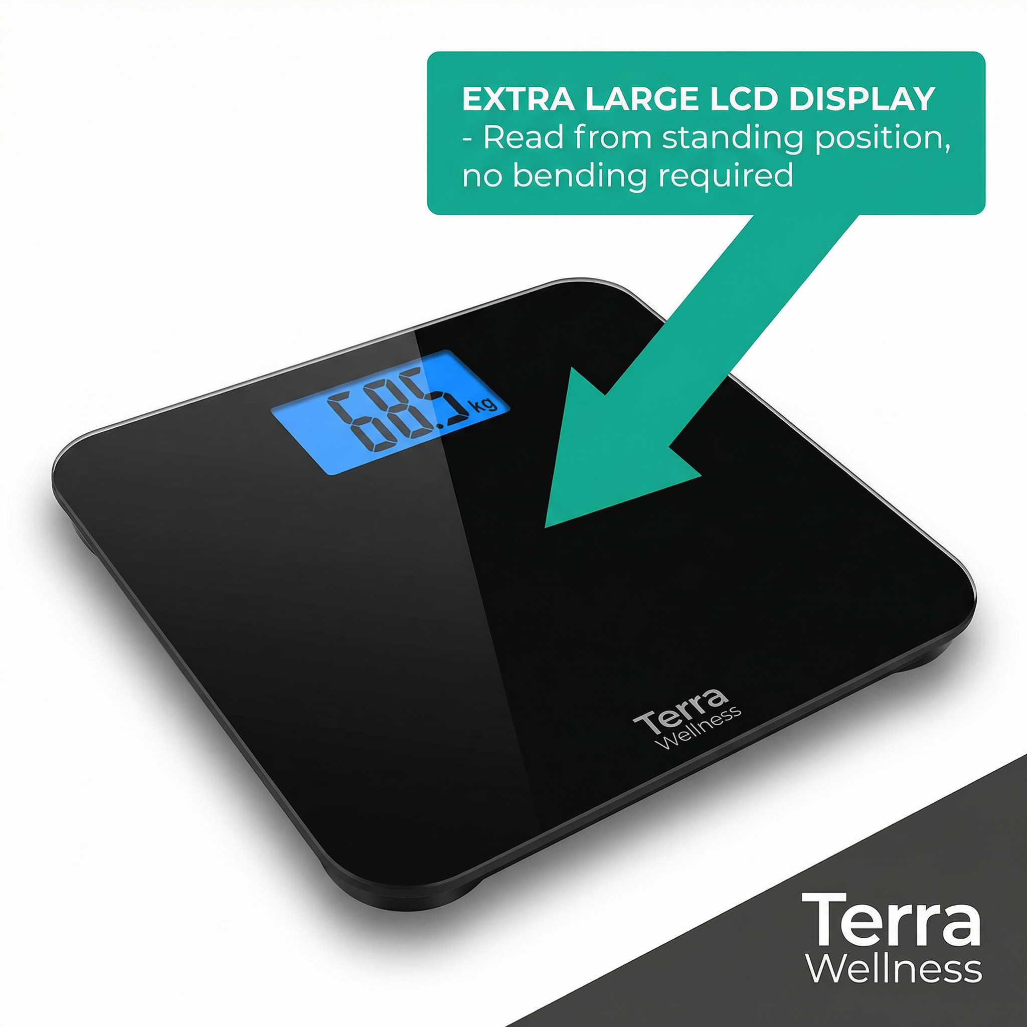 Digital Bathroom Scale - Track Progress, Precision Accuracy