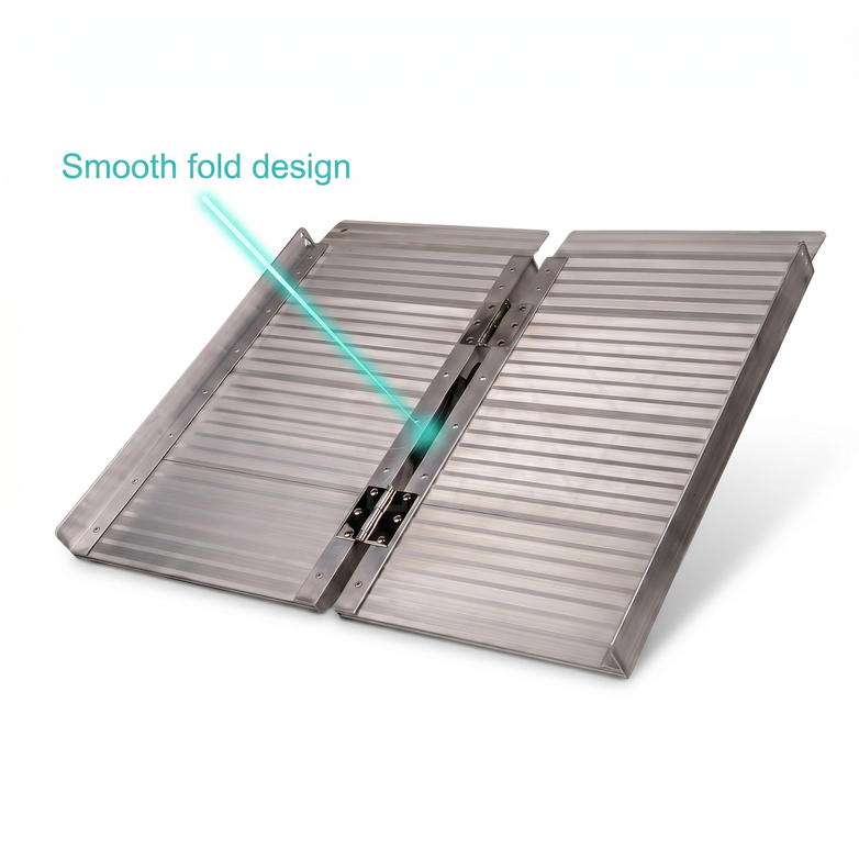 Aluminium Folding Ramp - Easy Vehicle Access, Portable Strength