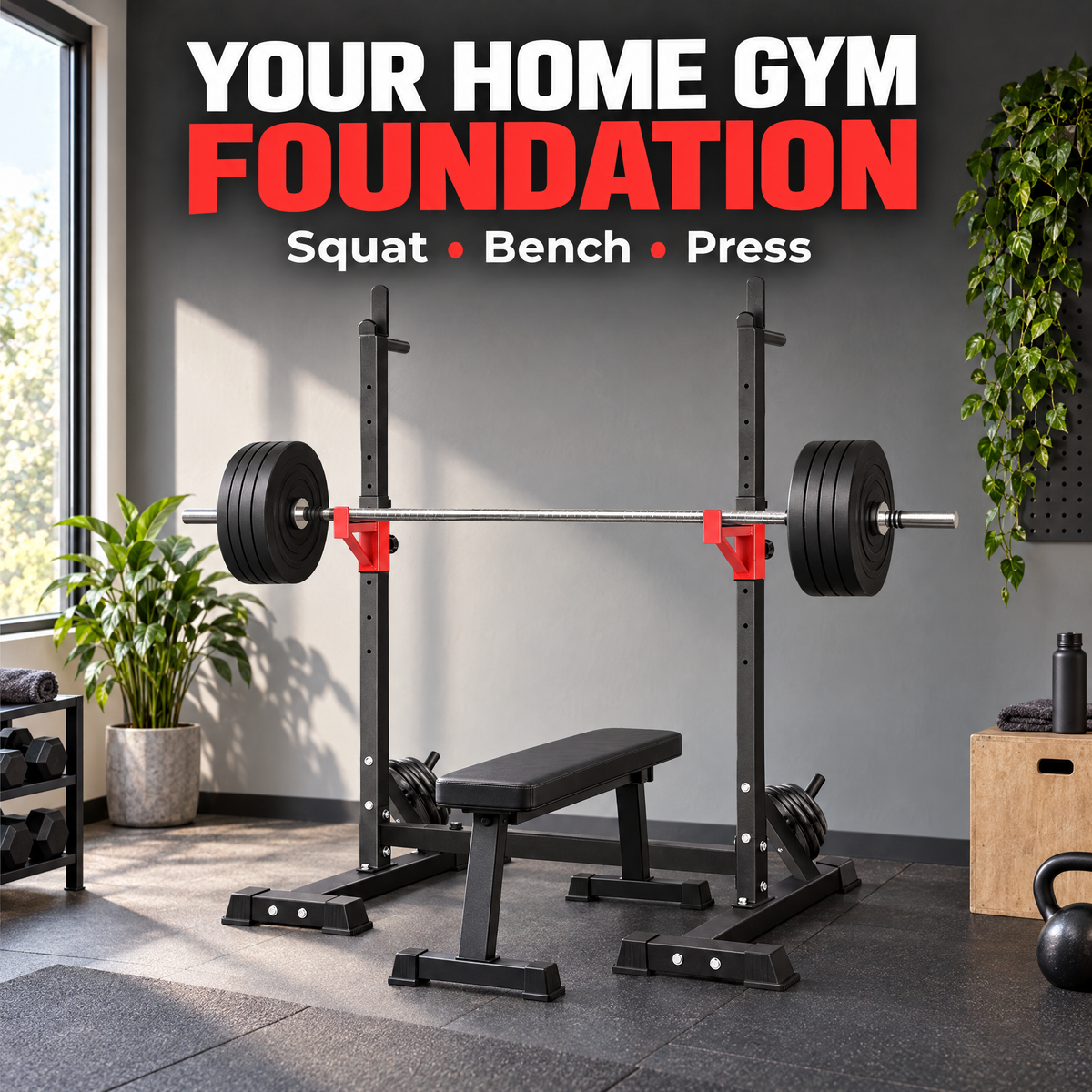 Heavy-Duty Squat Rack β Build Strength, Train With Safety