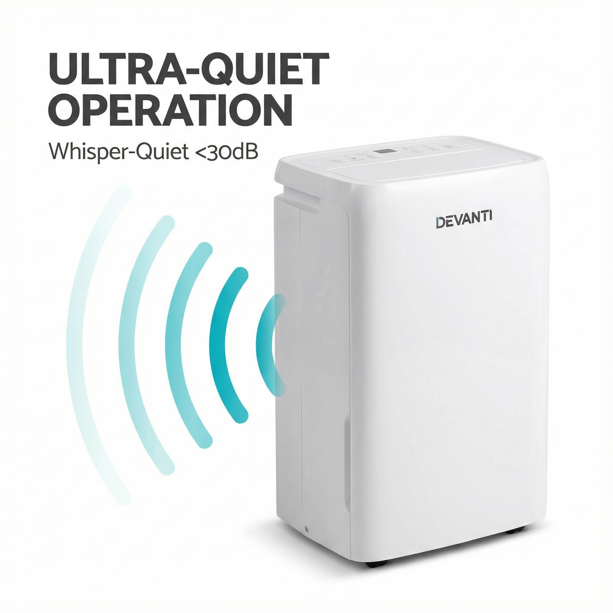 Devanti Dehumidifier - Remove Excess Moisture, Prevent Mould