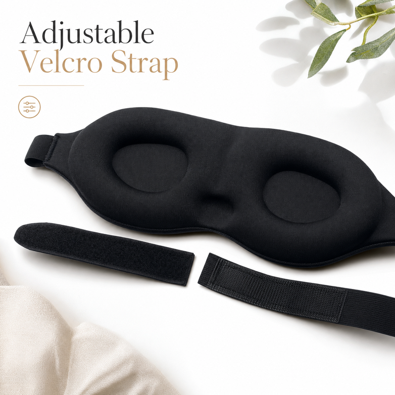 3D Memory Foam Mask - Block 100% Light, Sleep Anywhere