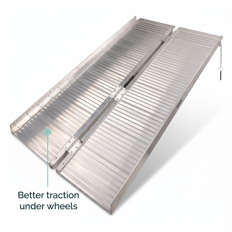 Aluminium Folding Ramp - Easy Vehicle Access, Portable Strength
