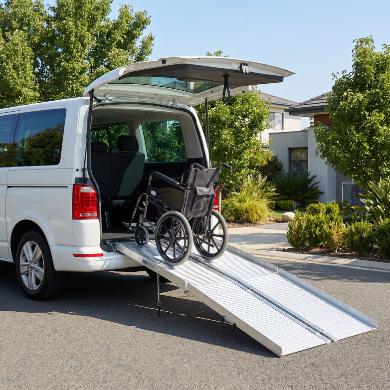 Aluminium Folding Ramp - Easy Vehicle Access, Portable Strength