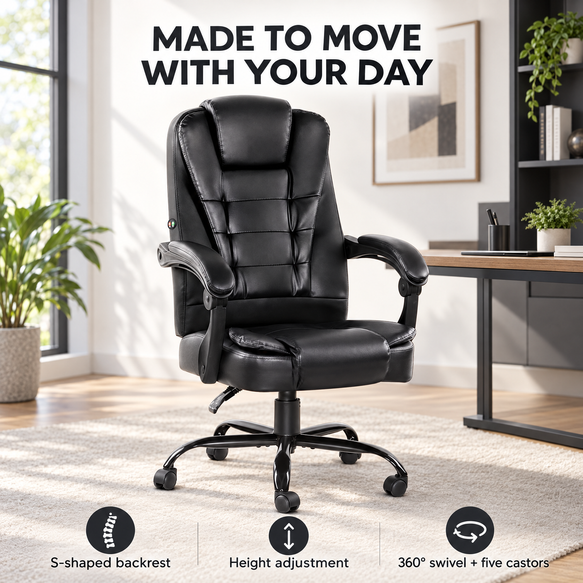 Massage Office Chair – Relieve Back Pain, Work In Comfort