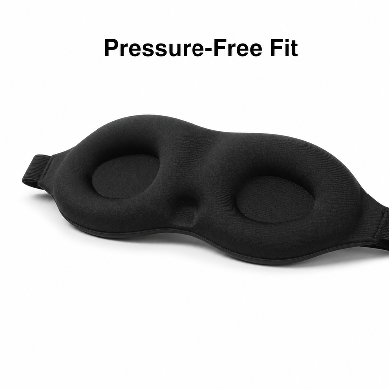 3D Memory Foam Mask - Block 100% Light, Sleep Anywhere