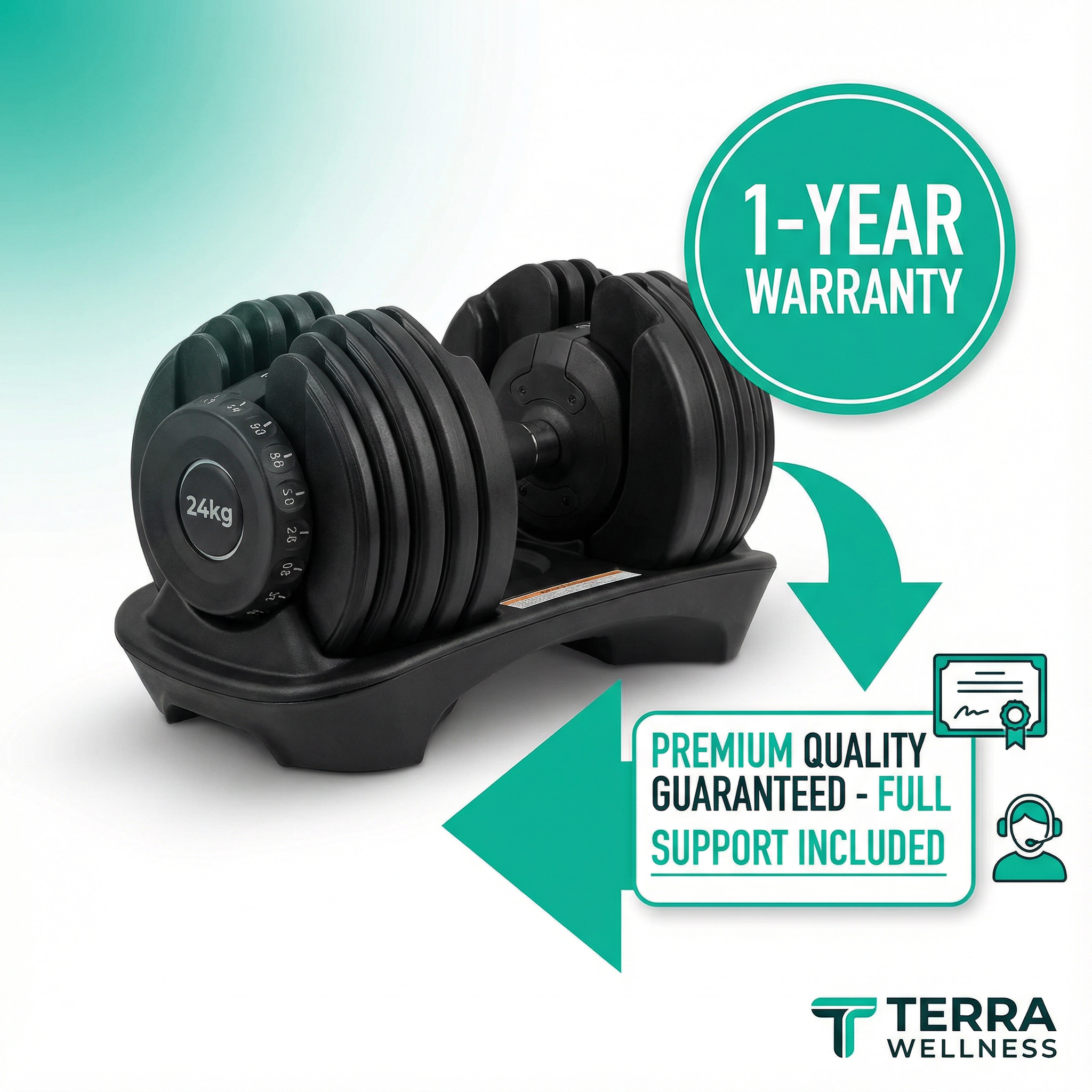 24kg Adjustable Dumbbell - Build Muscle Fast, Save On Space
