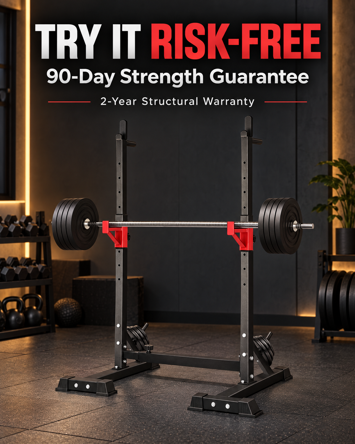 Heavy-Duty Squat Rack β Build Strength, Train With Safety