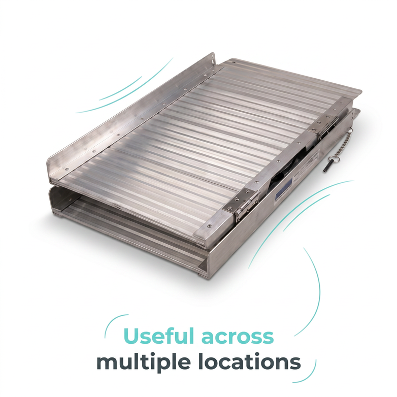 Aluminium Folding Ramp - Easy Vehicle Access, Portable Strength