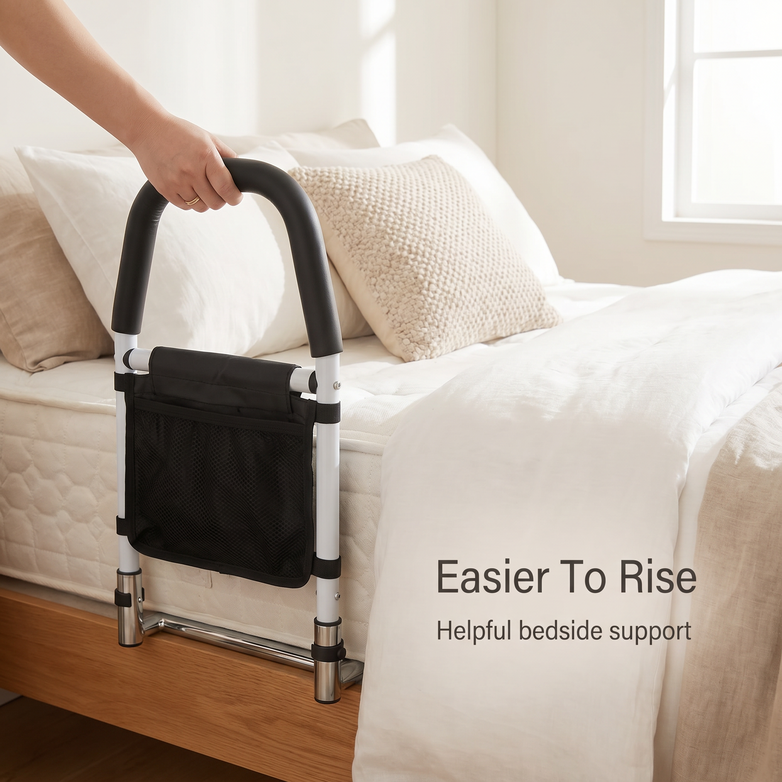 Bed Safety Rail - Prevent Falls, Get In And Out Easier