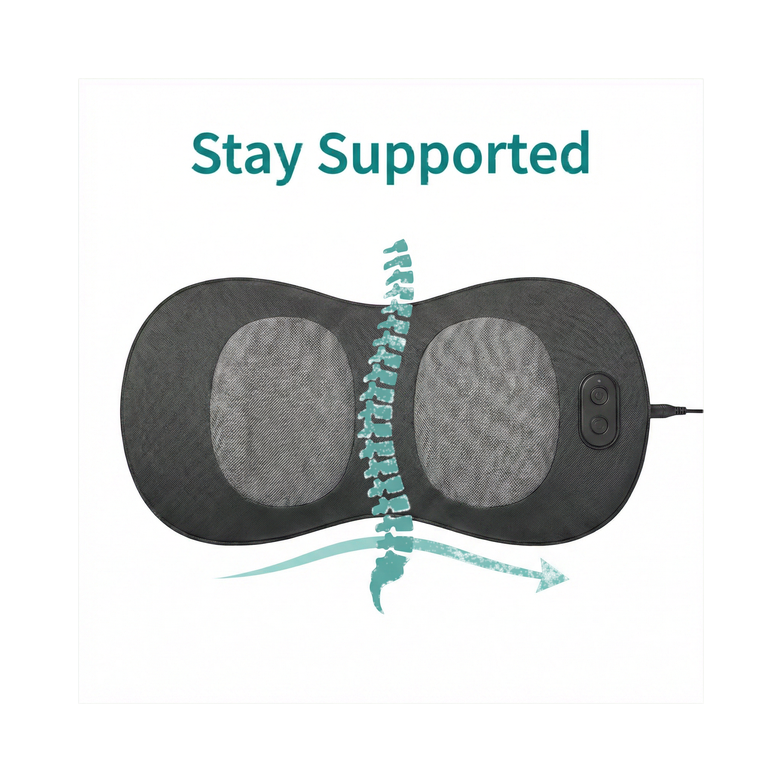 Lumbar Support Pillow - Relieve Back Pain, Soothe With Heat