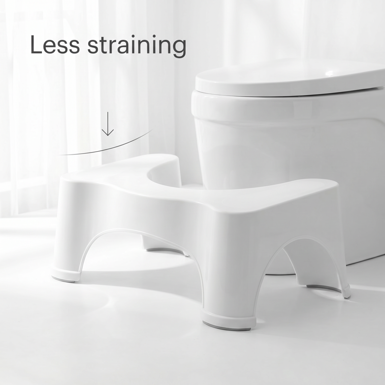 Sit & Squat Toilet Stool - Improve Elimination, Reduce Straining