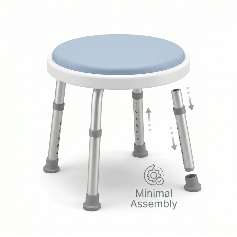 EQUIPMED Shower Chair - Safer Showering, Stable Daily Support