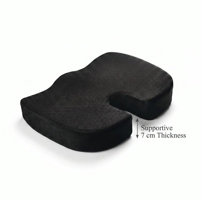 Orthopaedic Seat Cushion - Support Back Pain, Relieve Coccyx Pressure
