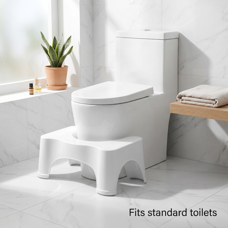 Sit & Squat Toilet Stool - Improve Elimination, Reduce Straining