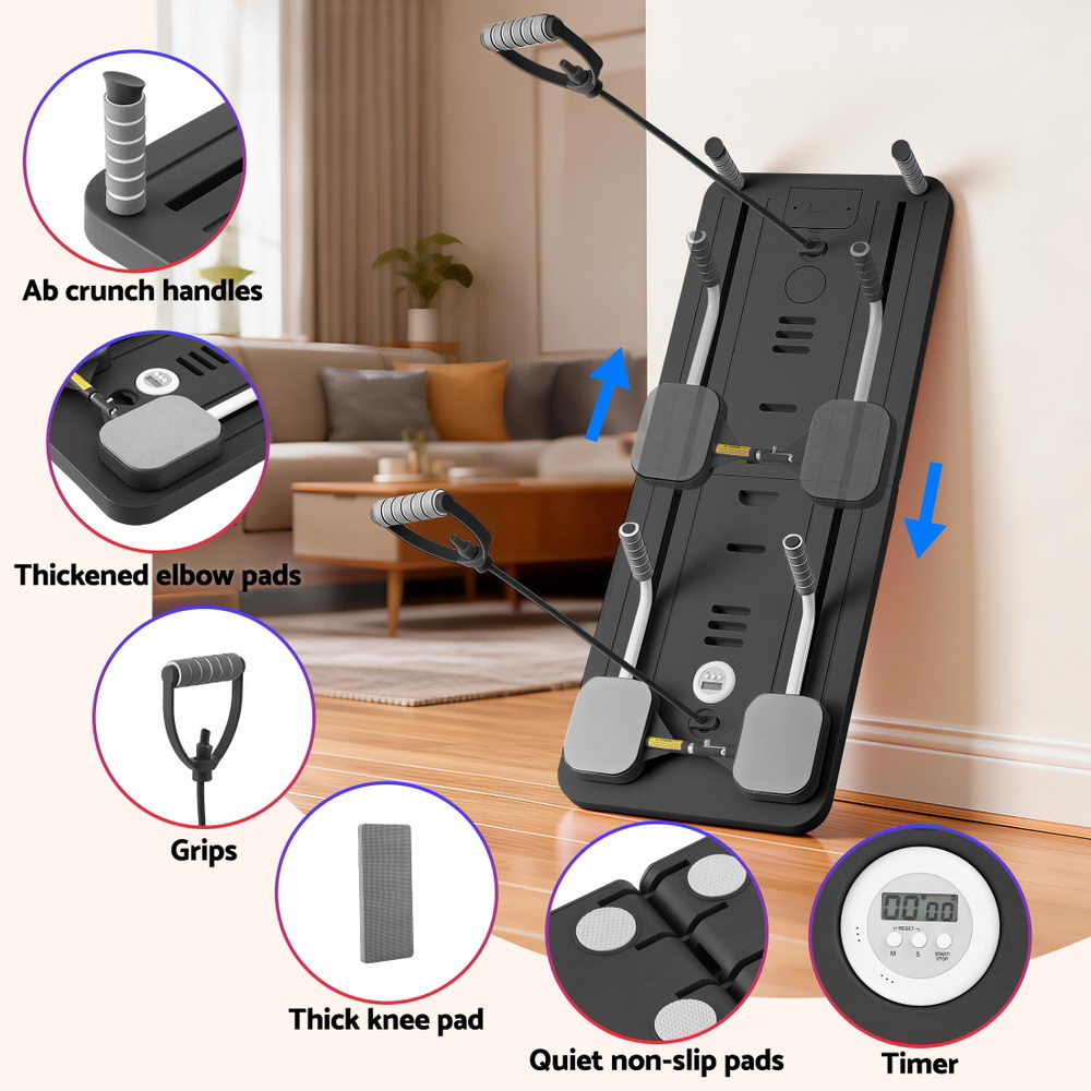 Everfit Portable Pilates Machine – Pilates Reformer, Full-Body Workouts, Zero Gym Required