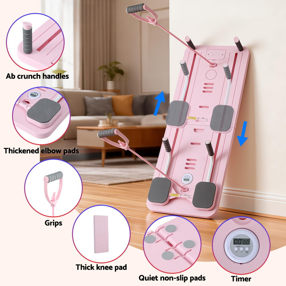 Everfit Portable Pilates Machine – Pilates Reformer, Full-Body Workouts, Zero Gym Required