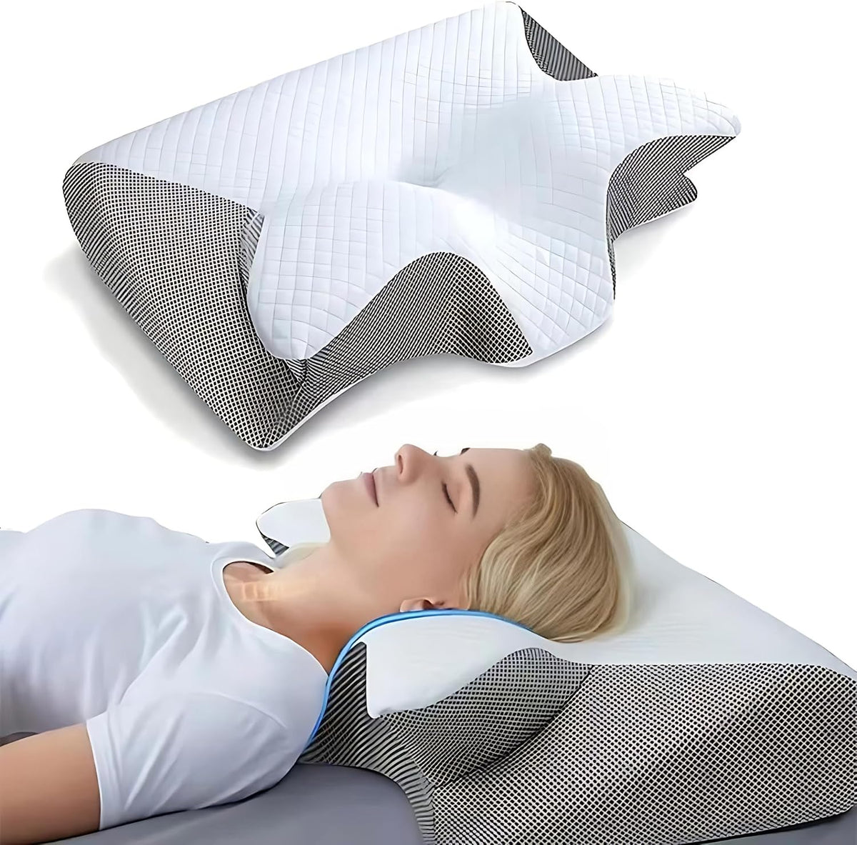 Cervical Neck Pillow - Align Spine Architecture, Erase Morning Stiffness Fast