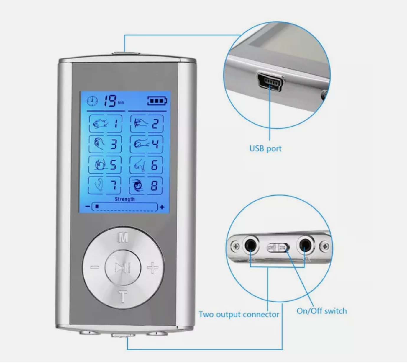 TENS Machine 2.0 – Relieve Pain Fast, Restore Muscle Strength