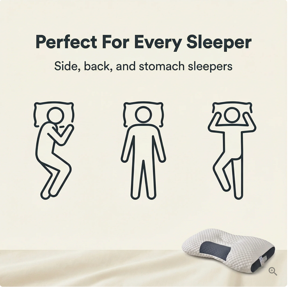 Ergonomic Pillow 2.0 - Align Your Spine, Boost Your Sleep
