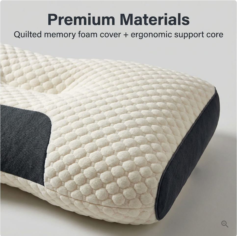 Ergonomic Pillow 2.0 - Align Your Spine, Boost Your Sleep