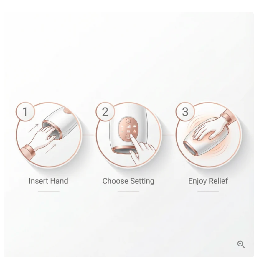 Hand Massager Pro - Targeted Relief for Stiff Hands, Wrists, and Fingers