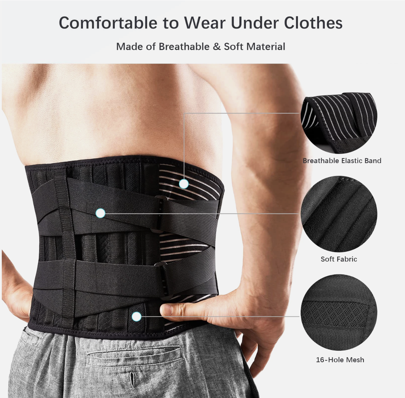 Lumbar Support Brace - Relieve Back Pain, Improve Your Posture