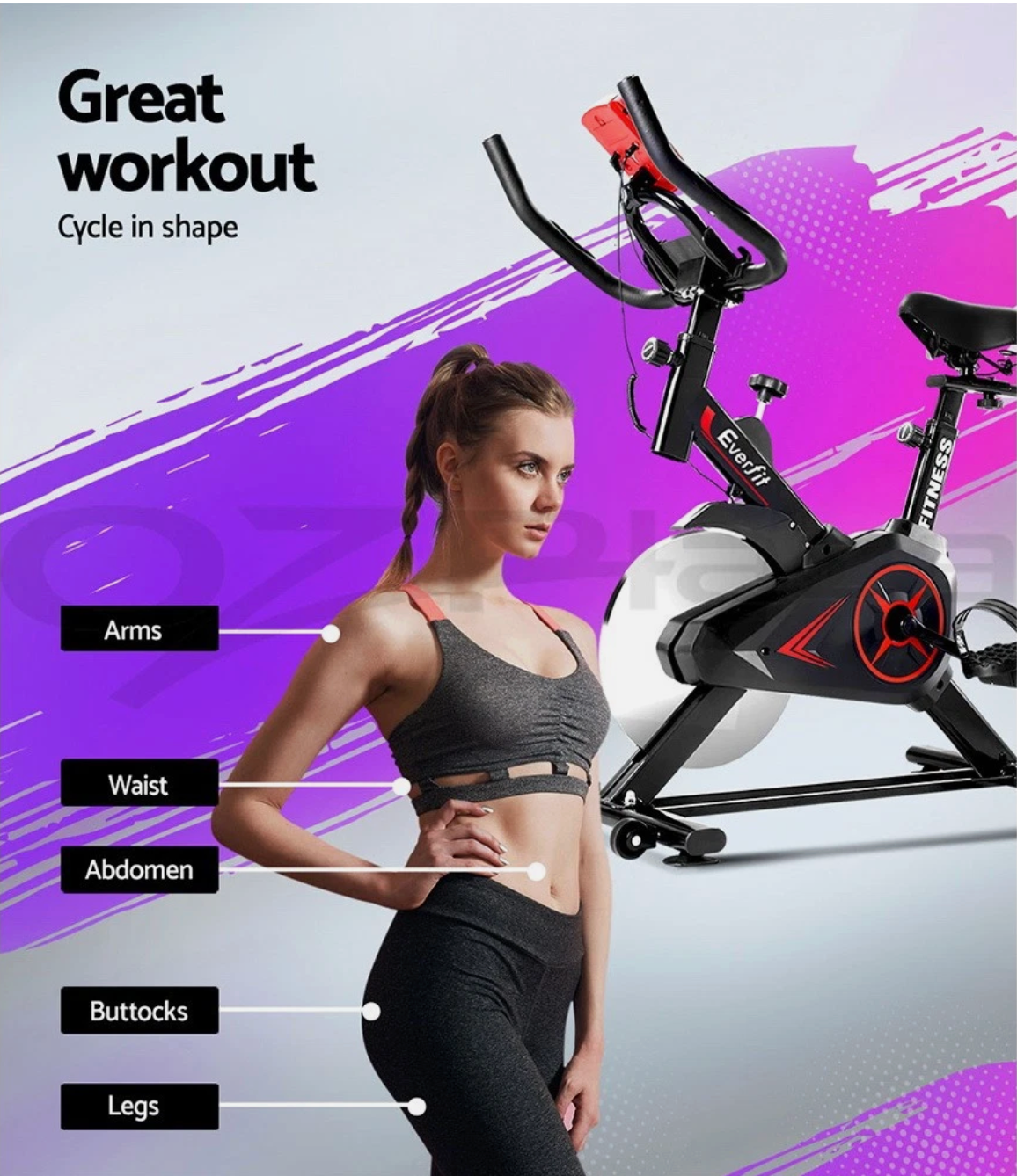 Spin Bike 10kg Flywheel - Build Endurance, Burn Fat Fast