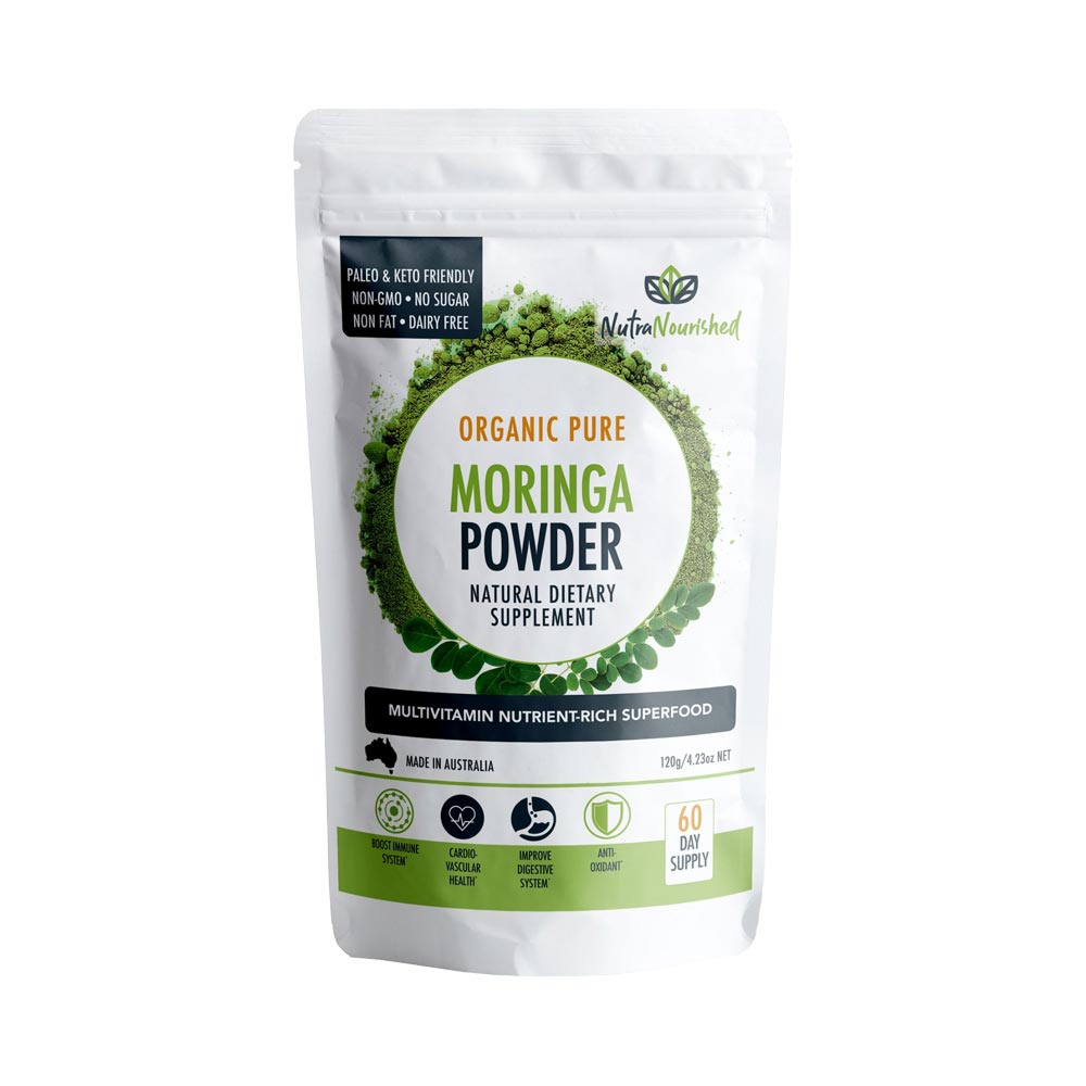 Organic Pure Moringa Leaf Powder 120g – Terra Wellness