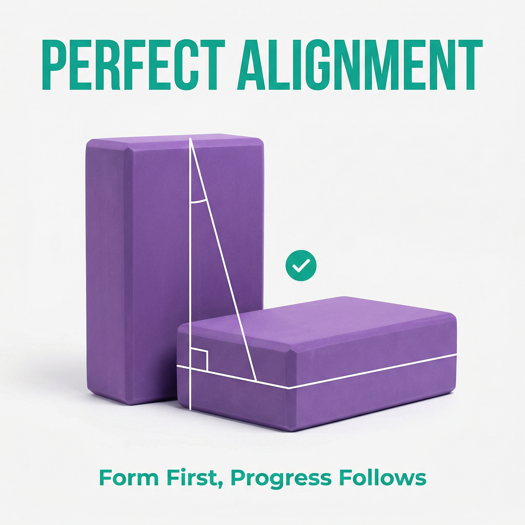 Yoga Blocks (2-Pack) - Deepen Stretches, Prevent Injury