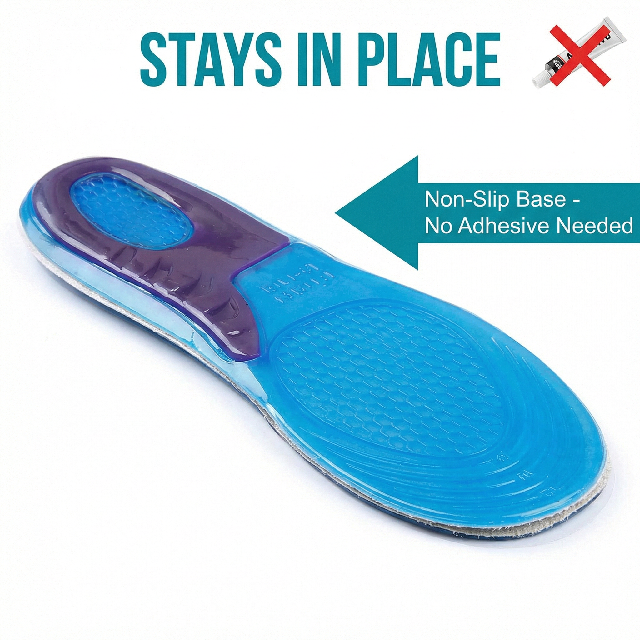 Massaging Gel Insoles - Relieve Foot Pain, Support All Day