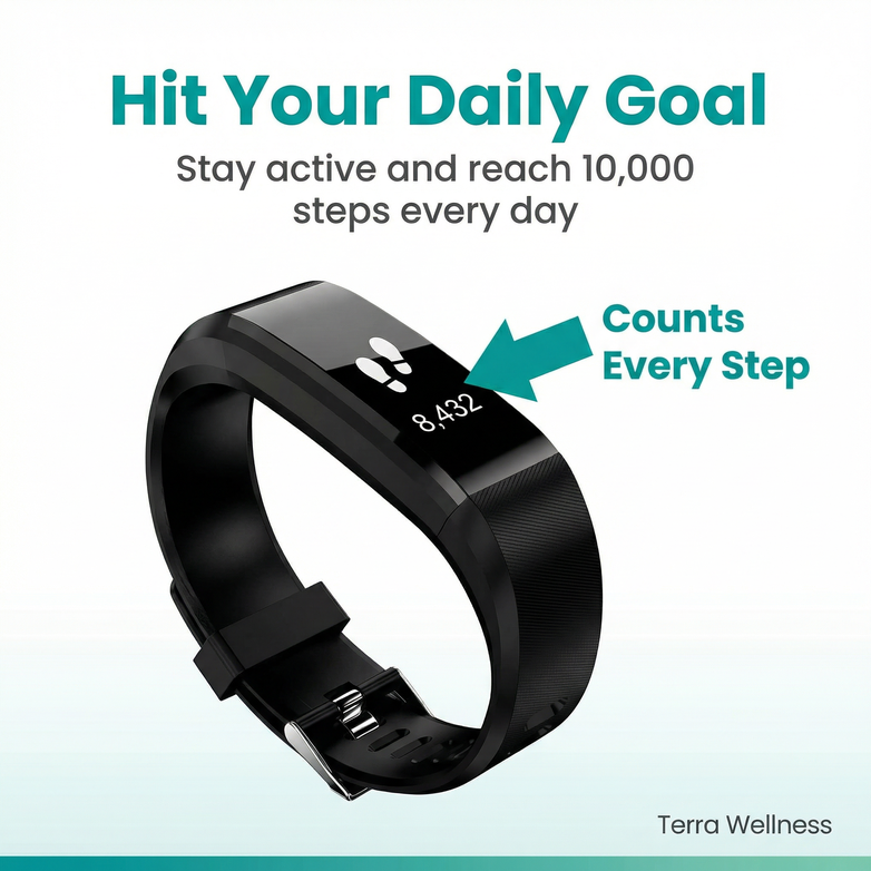 Smart Fitness Bracelet — Track Heart Rate, Sleep & Steps Daily