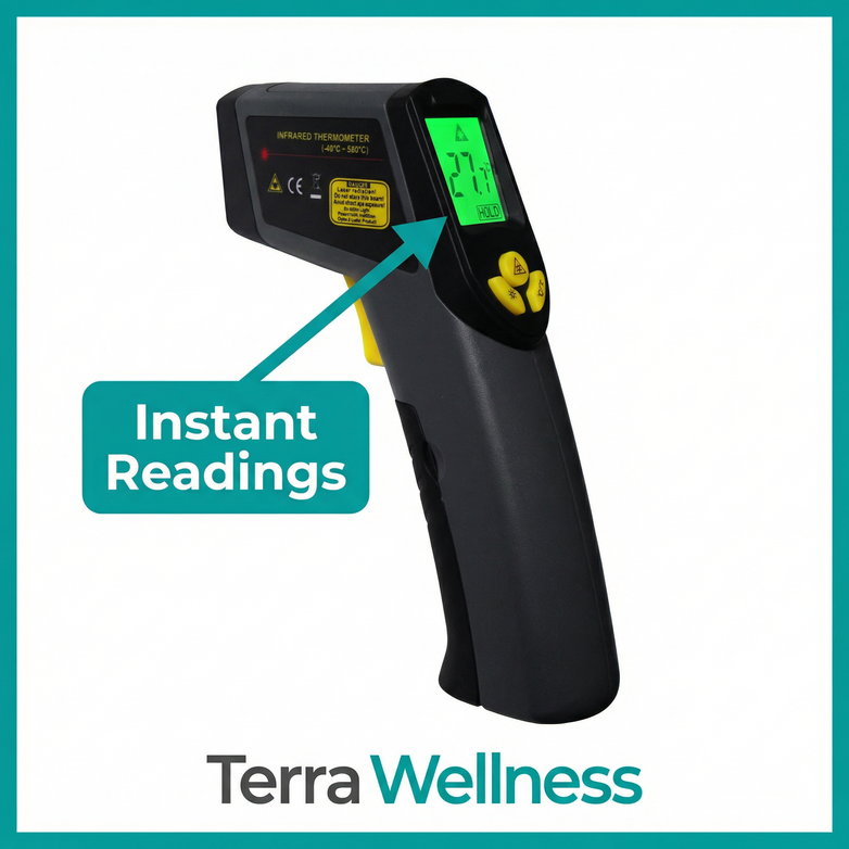 Infrared Thermometer Gun — Instant Readings, -40 to 580°C