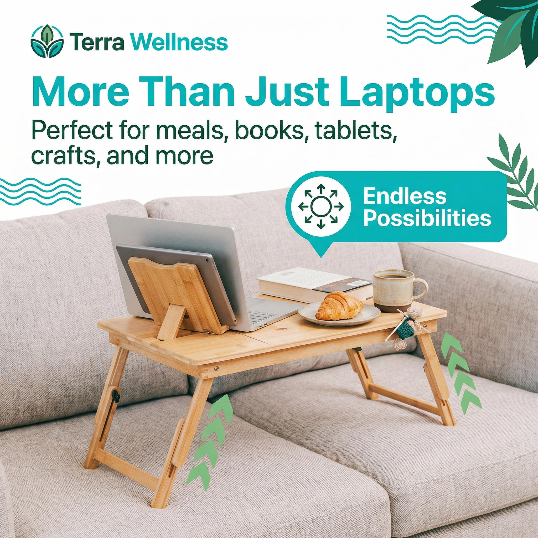 Adjustable Laptop Bed Table - Work Anywhere, Boost Comfort