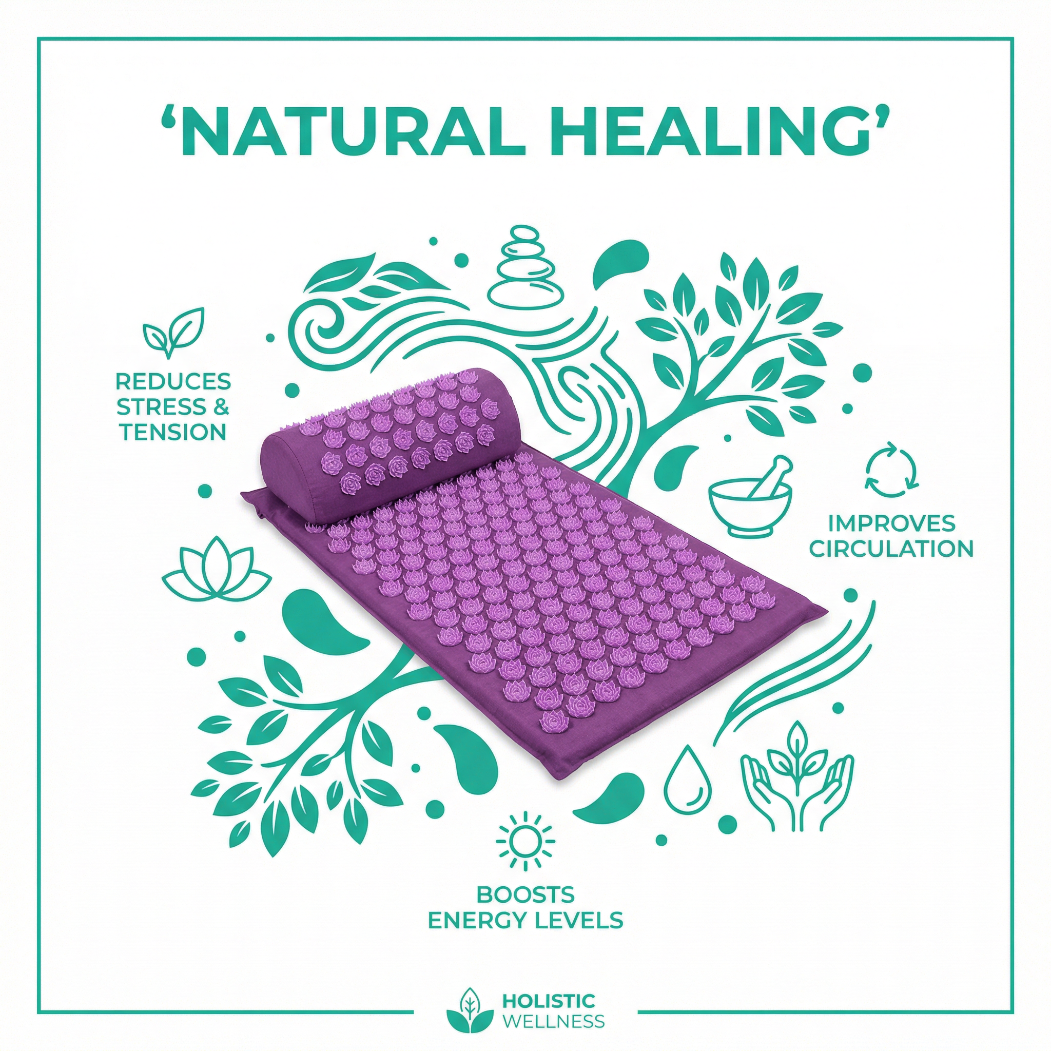 Acupressure Mat - Relieve Pain, Release Stress