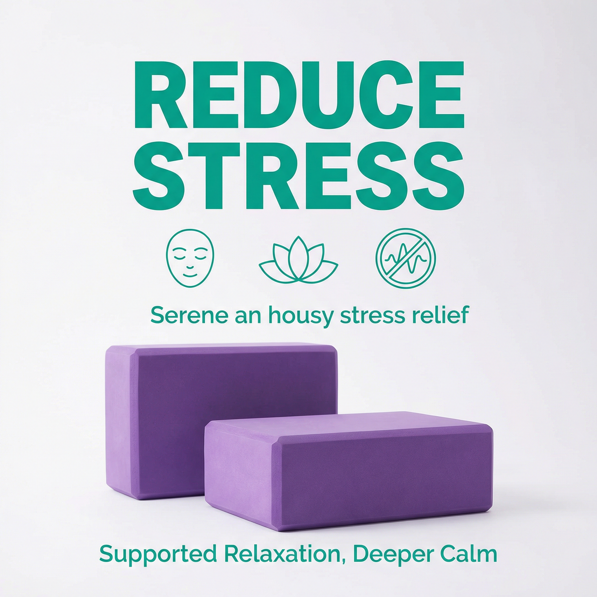 Yoga Blocks (2-Pack) - Deepen Stretches, Prevent Injury