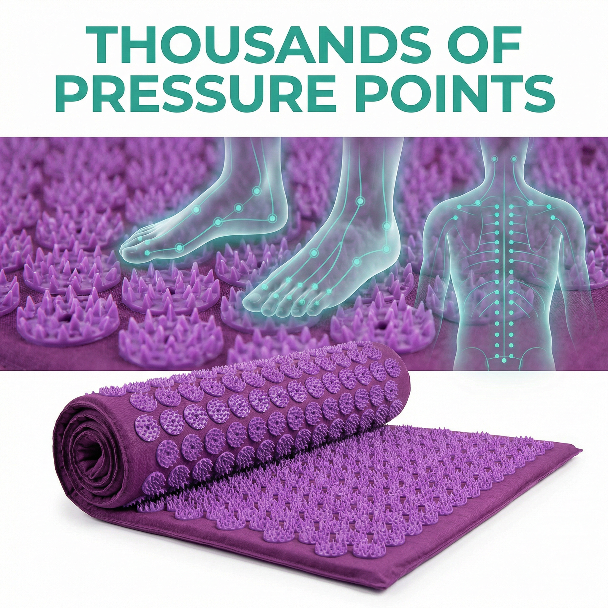 Acupressure Mat - Relieve Pain, Release Stress