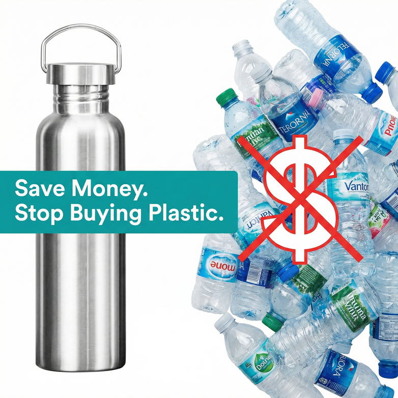 Stainless Steel Water Bottle — Stay Hydrated, Hit Your Goals Daily