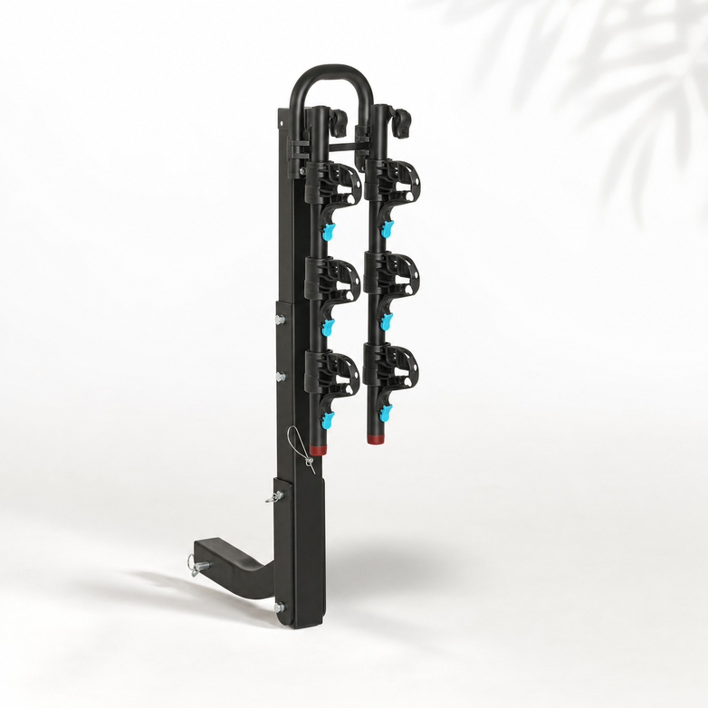 4-Bike Hitch Rack - Secure Quad Transport, Easy Fold Access