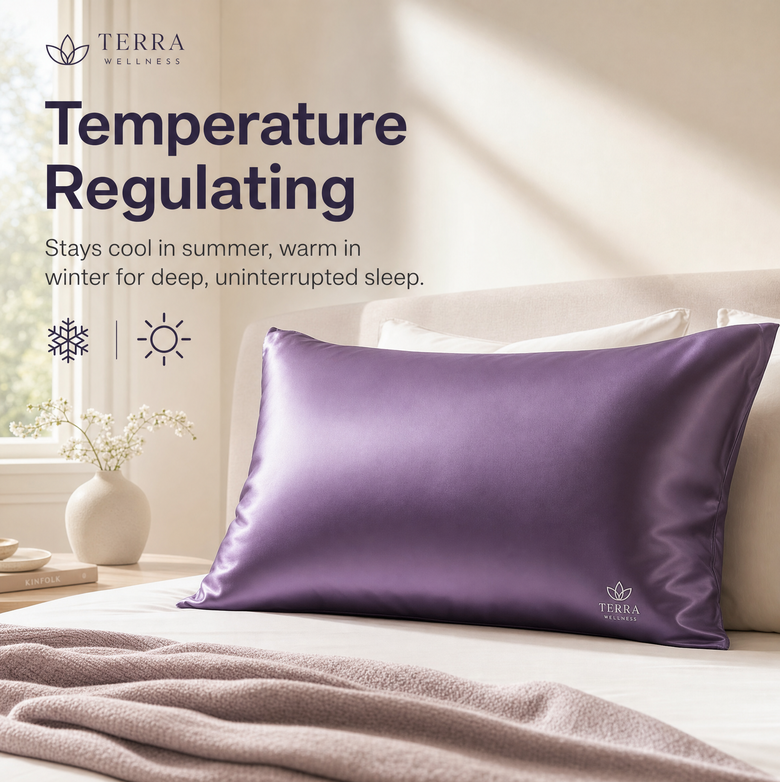 Silk Satin Pillowcase – Cooling, Anti-Frizz & Beauty Sleep