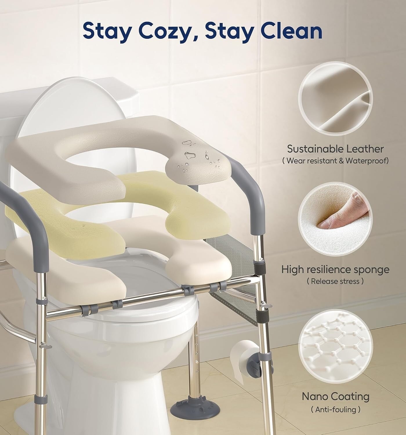 Raised Toilet Seat – Reduce Strain, Improve Bathroom Safety
