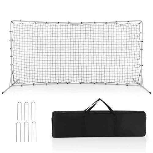 Foldable portable soccer goal with net and carry bag for easy transport and storage