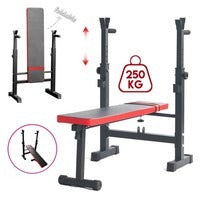 Heavy-duty squat rack with safety bar catchers for secure home gym lifting