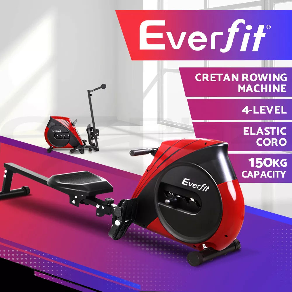 Rowing machine for home workouts with smooth resistance and full body cardio training