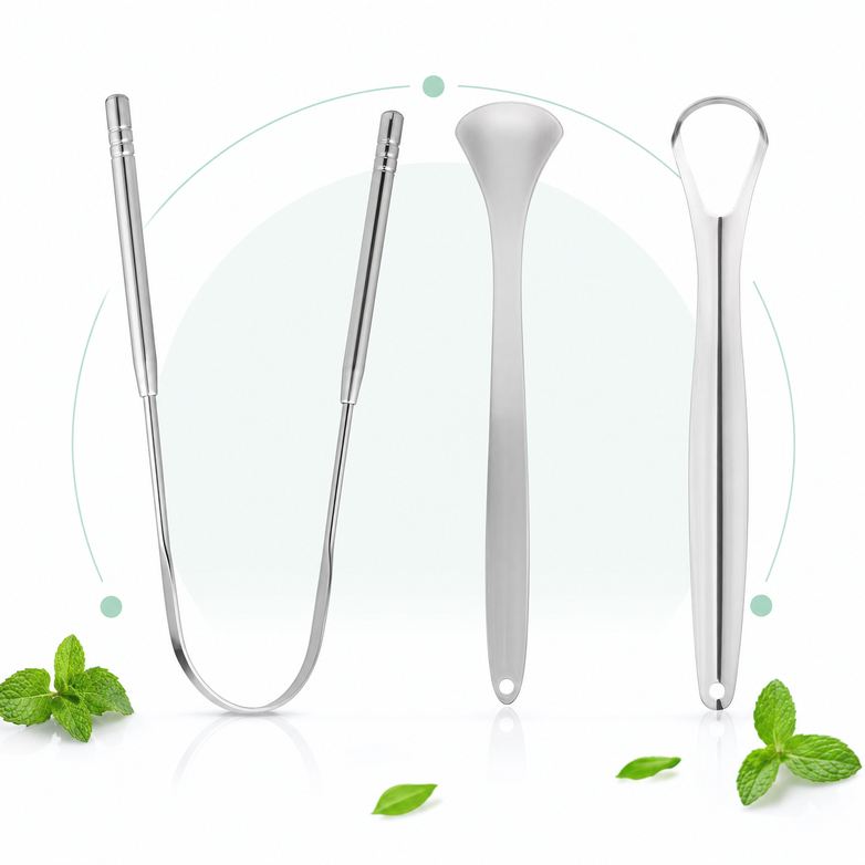 Tongue Scraper - Eliminate Bad Breath, Improve Oral Hygiene