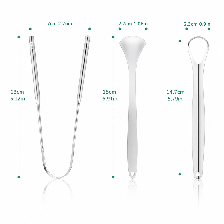 Tongue Scraper - Eliminate Bad Breath, Improve Oral Hygiene
