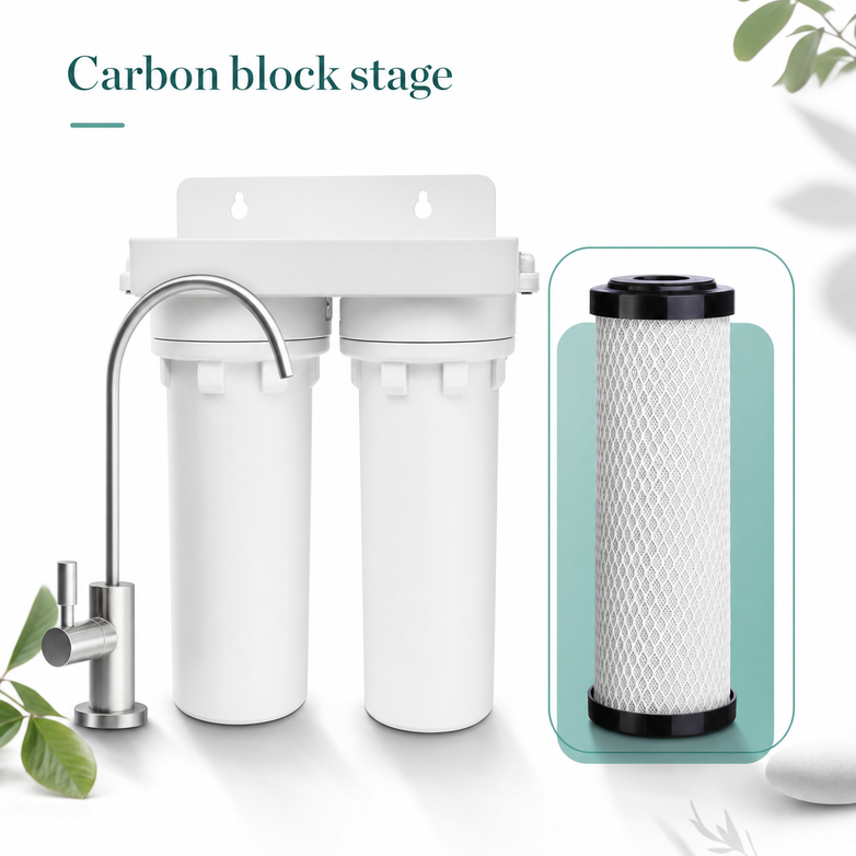 Twin Undersink Filter - Remove Harsh Toxins, Pure Drinking Water