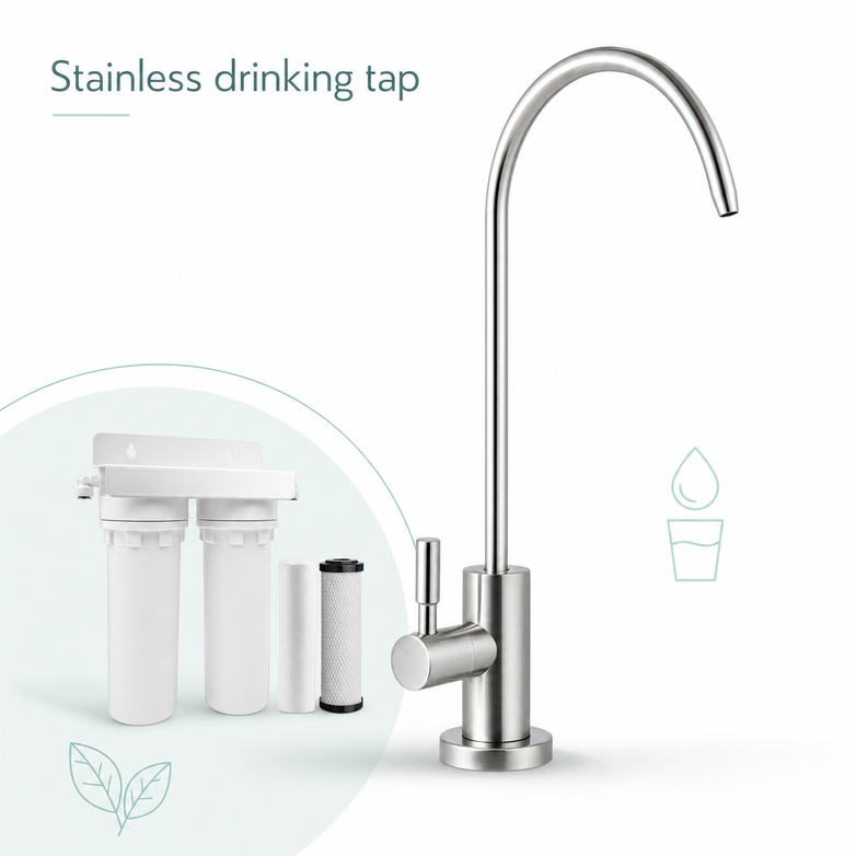 Twin Undersink Filter - Remove Harsh Toxins, Pure Drinking Water