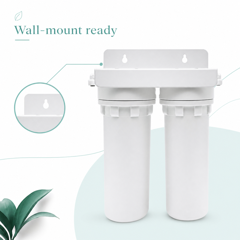 Twin Undersink Filter - Remove Harsh Toxins, Pure Drinking Water