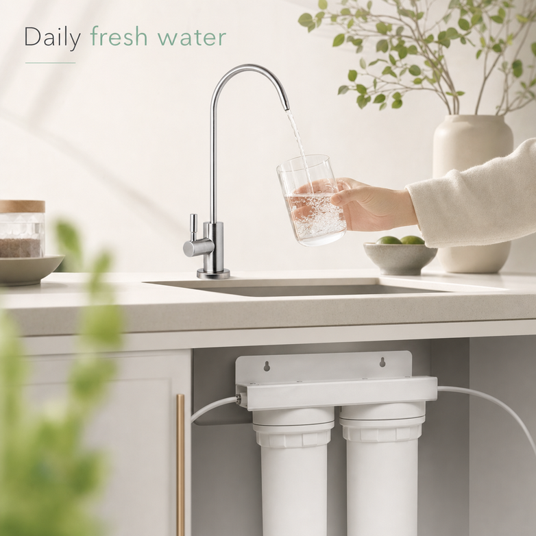 Twin Undersink Filter - Remove Harsh Toxins, Pure Drinking Water